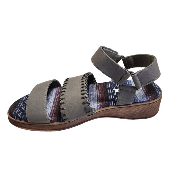 Muk Luks Gray and Brown Sandals - Picture 3 of 11